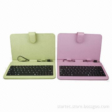 7-inch Tablet PC Keyboard Cases with 2 Pieces USB Hubs